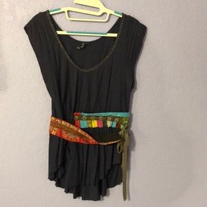 Anthropologie tunic type top with belt
